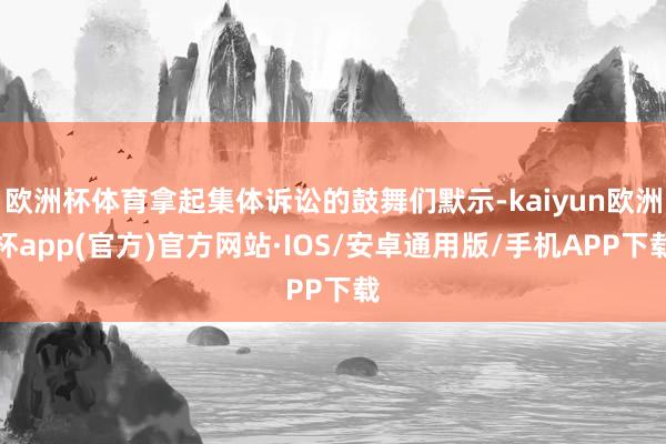 欧洲杯体育拿起集体诉讼的鼓舞们默示-kaiyun欧洲杯app(官方)官方网站·IOS/安卓通用版/手机APP下载