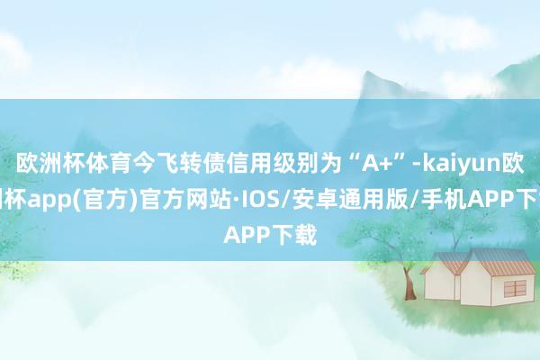 欧洲杯体育今飞转债信用级别为“A+”-kaiyun欧洲杯app(官方)官方网站·IOS/安卓通用版/手机APP下载