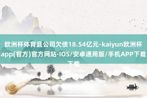 欧洲杯体育且公司欠债18.54亿元-kaiyun欧洲杯app(官方)官方网站·IOS/安卓通用版/手机APP下载